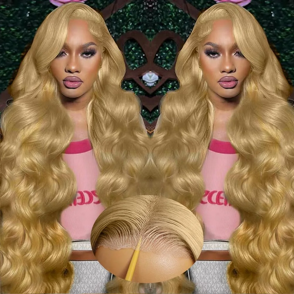 

#27 Honey Blonde Body Wave Lace Front Wig 13x6 HD Transparent Glueless Colored 100% Human Hair Wigs On Sale Clearance For Women
