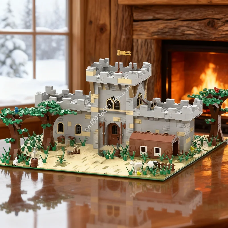 1266 قطعة MOC القرون الوسطى المخفر قلعة نموذج اللبنات تجميع DIY بها بنفسك لعبة التعليم الإبداعي هدية الكريسماس هدايا أعياد ميلاد للأطفال #1