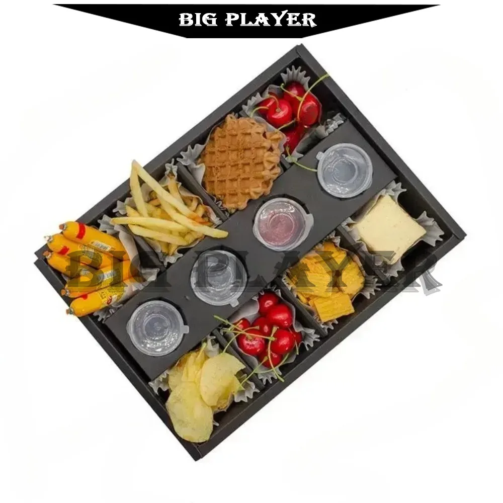 

Food Display Box Takeaway Brunch Packaging Grazing Box with Divider Snack Candy White Paper Remove Container Food Box