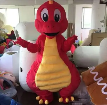 Nowa gorąca sprzedaż dla dorosłych kolor czerwony kostium maskotka dinozaura przebranie na boże narodzenie kostium maskotka na Halloween uwalnia statek