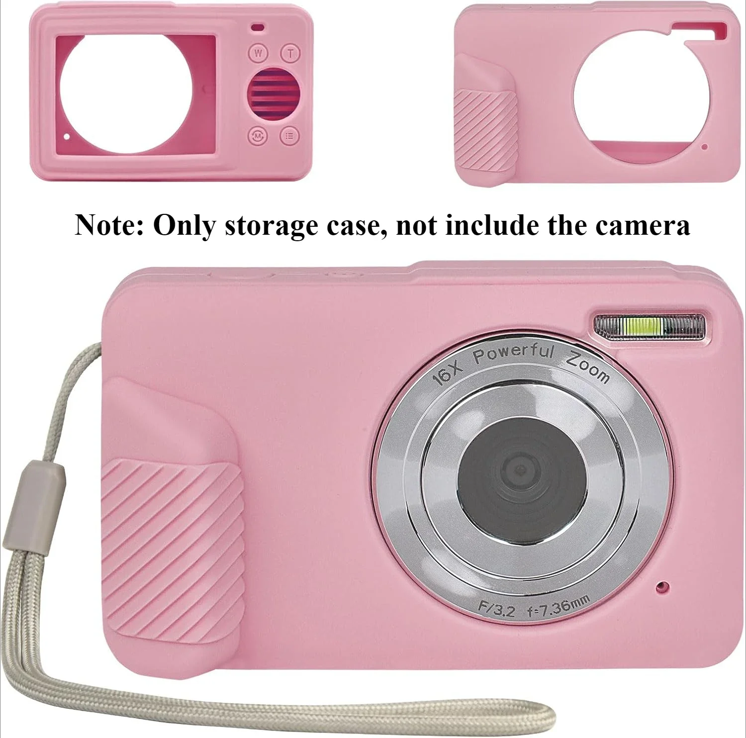 （Case Only) Digital Camera Silicone Case Compatible with CAMKORY/for Lecran/for VAHOIALD/for AiTechny FHD 1080P Kids Camera