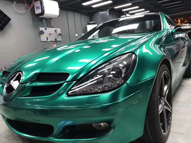 

Gloss Metallic Emerald Green Wrapping Film Vinyl Vehicle Car Wrap Sheet Roll with Air Release Adhesive