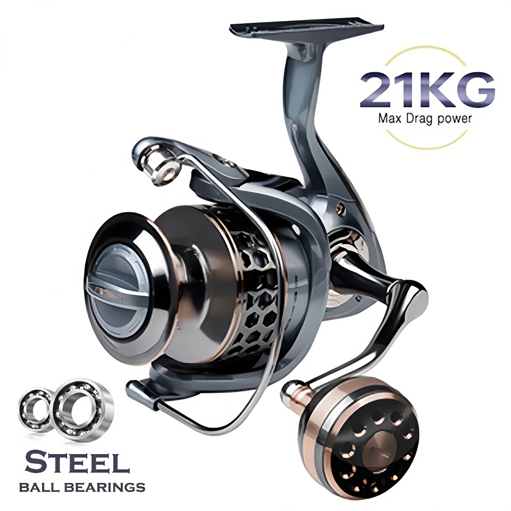 

VWVIVIDWORLD,High Quality,Max Drag 21 KG,Fishing Reel,5.2 1 Gear Ratio,High Speed,Spinning Reel,Casting Reel,Carp For Saltwater
