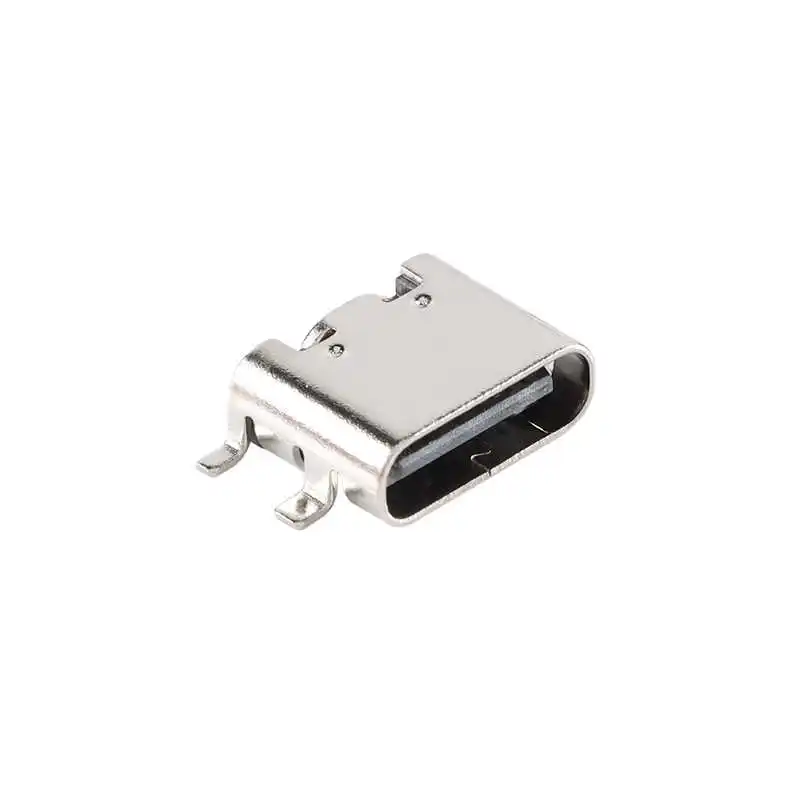 USB Type-C 6P female surface-mount four-pin full-solder 6P simple high-current fast-charging socket USB connector