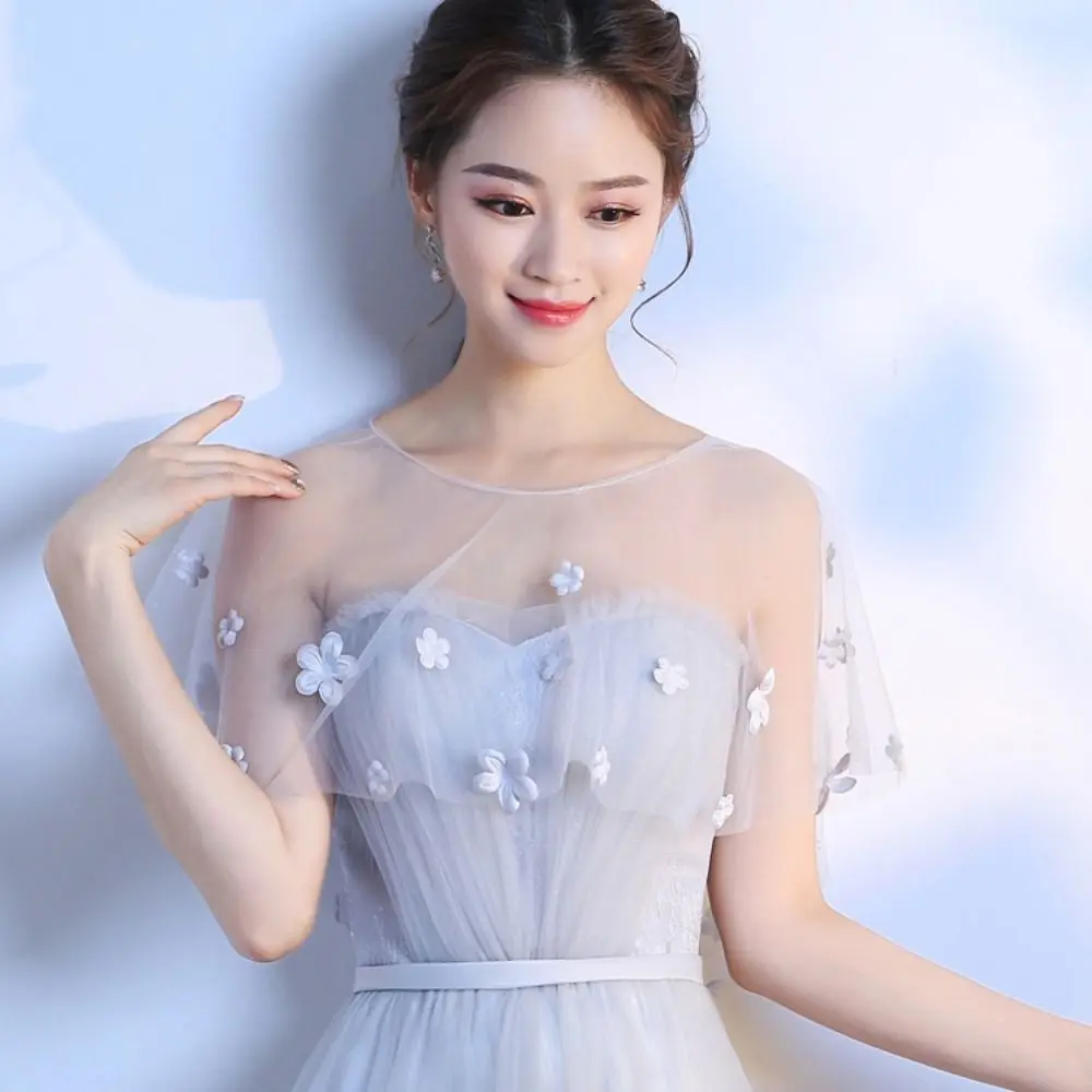 Cosplay Wedding Accessories Soft Cape Tulle Shawl Bride Shawl Wedding Cloak Wedding Bridal Shawl Evening Prom Cape