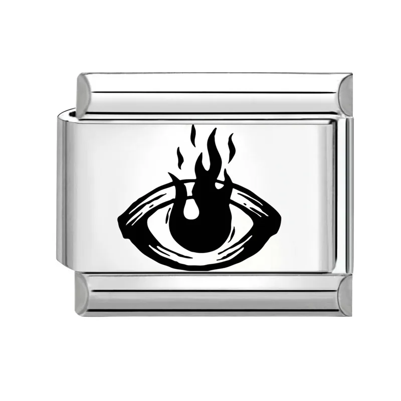 1pc Original Heart Hand Bread Cup Cat Fish Personality Italian Charm Links Fit 9mm Bracelet Stainless Steel Jewelry Making DIY gallery 4