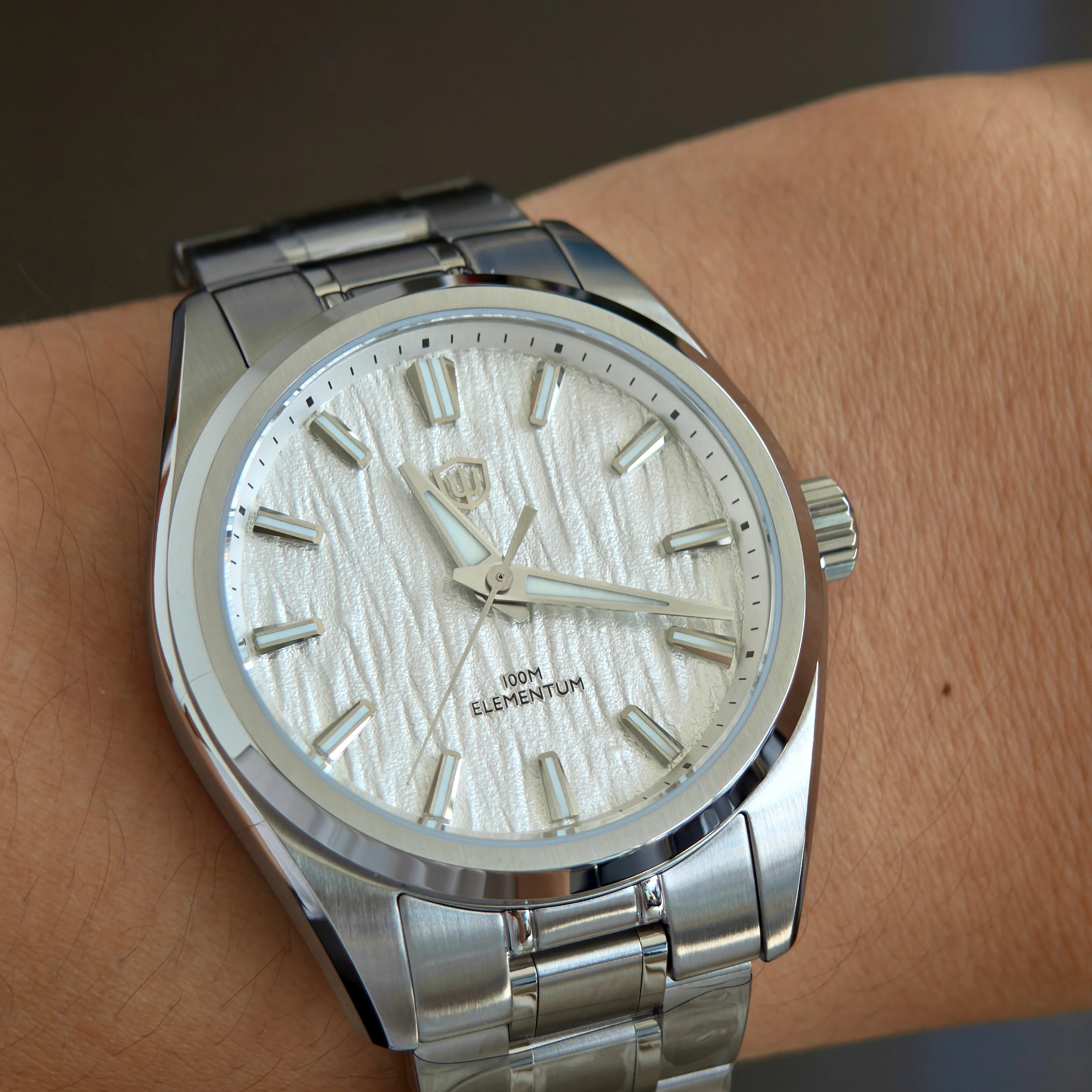 Watchdives WD0003C ice Crack Dial 38mm Men Watch VH31 Sweep Seconds Quartz Movement Sapphire Luminous 10Bar Waterproof Watches