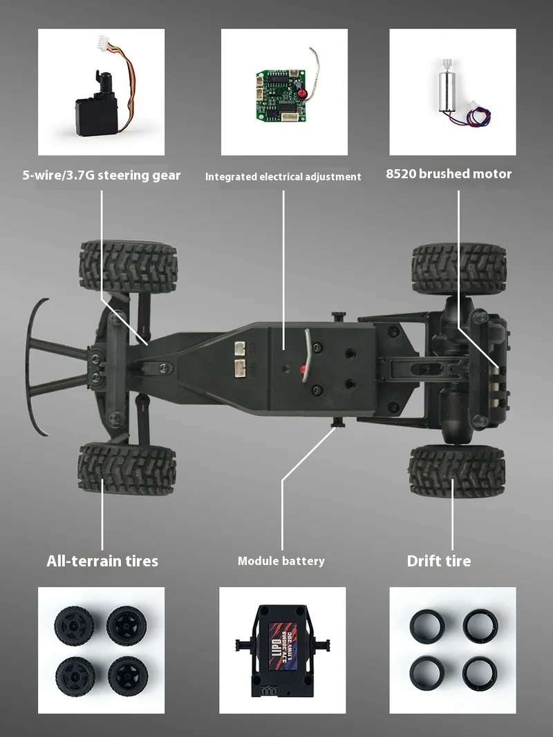 Pinha rc profissional drift carro sg2410 controle remoto roda traseira câmera puxar carro simulação modelo de controle remoto carro