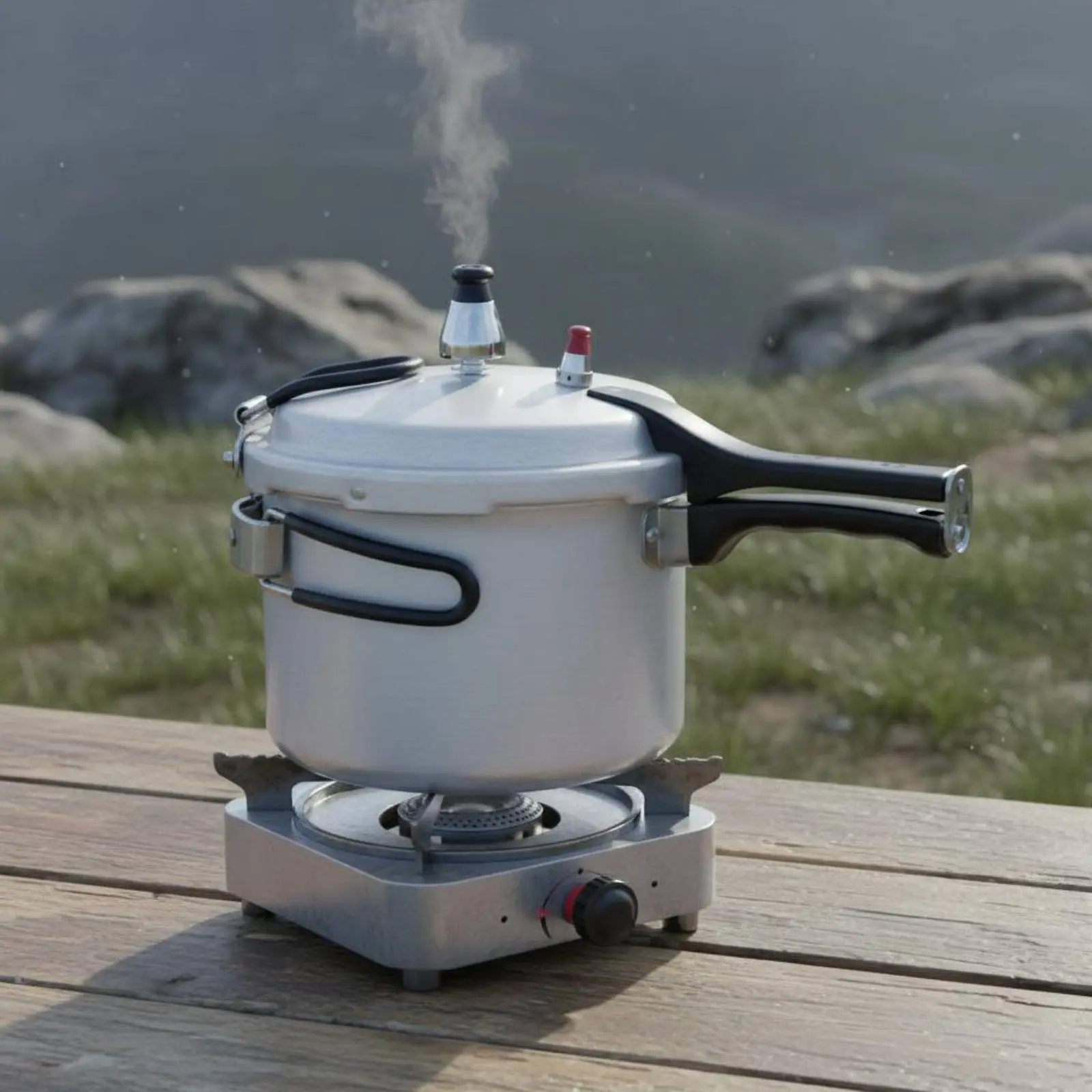 Portable Pressure Pot Lightweight High-Height Pressure Pot Mini Camping Cooker Uniform Heating Outdoor Gear Fast Cooking