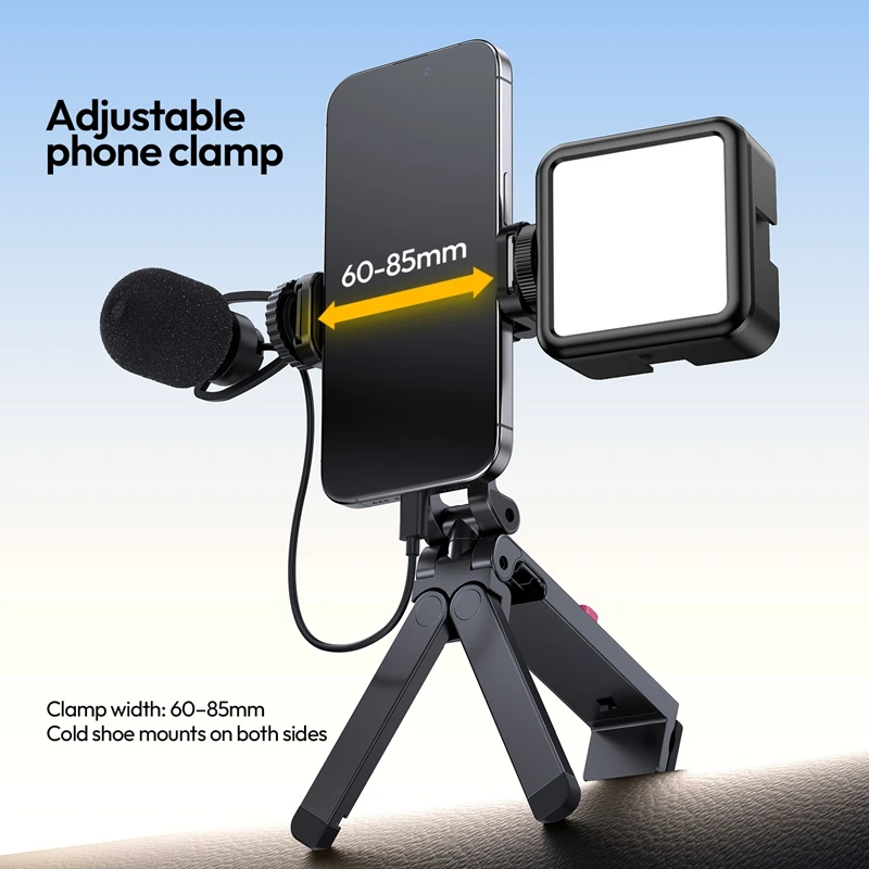 ​ Ulanzi MA89 Uchwyt na Telefon do Smartfona Statyw Selfie Stick z Zaciskiem Dolnym 30MM do Biurka Ściany Sklonionego — zdjęcie produktu 5