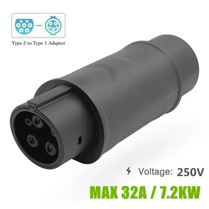 Type 2 to Type 1 EV Electric Charging Converter Adapter connector