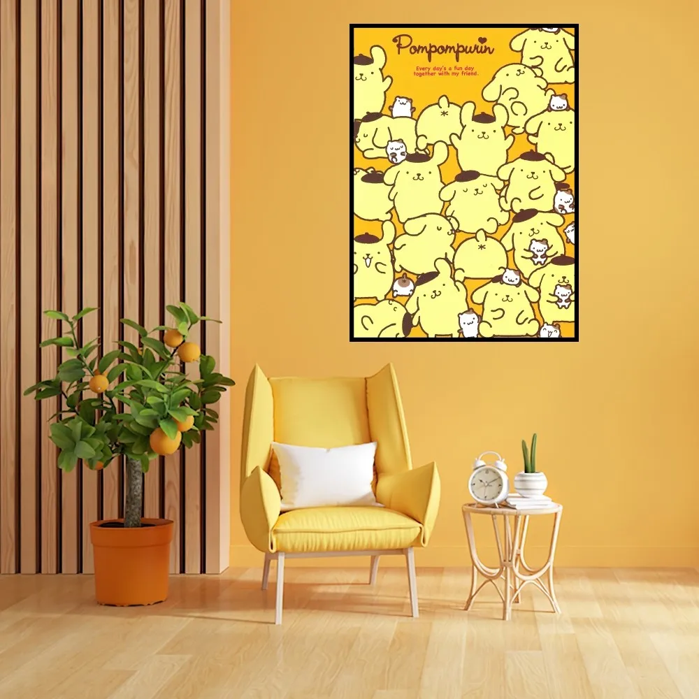 Cartoon Pom Pom Purin Poster Prints Wall Painting Bedroom Living Room Decoration Office Small