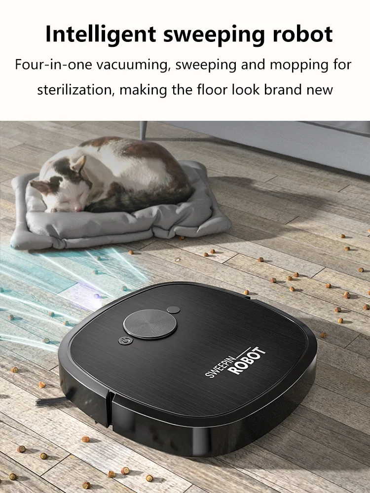 Nowy robot odkurzający 3-w-1 Lenovo z ładowaniem USB, w pełni automatyczny robot do sprzątania, zintegrowane funkcje odkurzania, zamiatania i mopowania. — 2