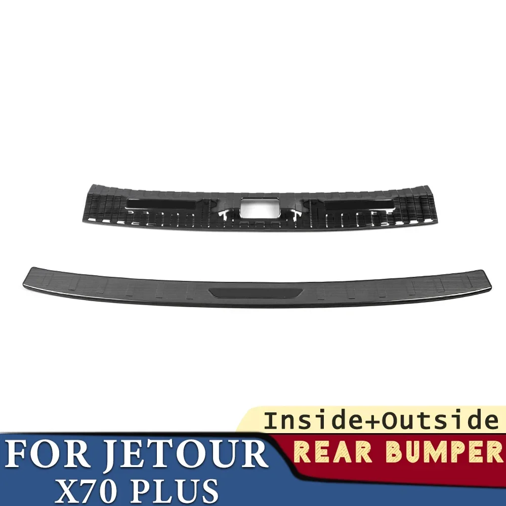 

Trunk Bumper for Jetour X70 PLUS 2021 2022 2023 2024 Car Accessories Stainless Rear Fender Protector Sill Cover Stick Decoration