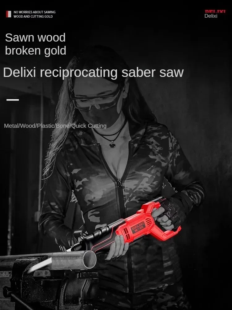 Serra alternativa elétrica poderosa de 220 V para corte de metal e madeira