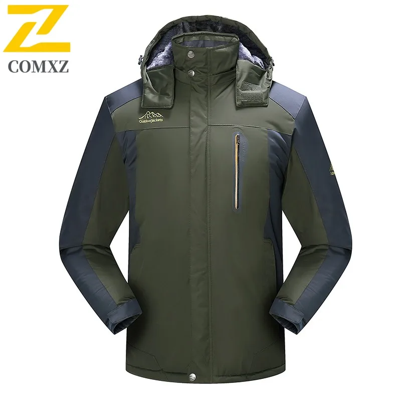 

COMXZ Men Padded Coat Classic Hooded Outdoor Mountaineering Thickened Warm Parka Outdoor Adventure Lightweight Winter Jackets