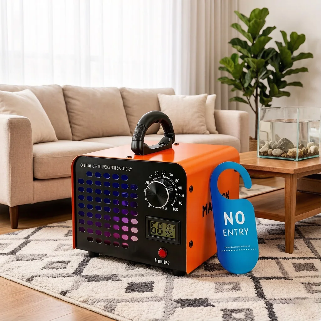 Generador de ozono con pantalla digital, purificador de aire portátil, esterilizador, para desodorización y desinfección del hogar, el coche y la habitación