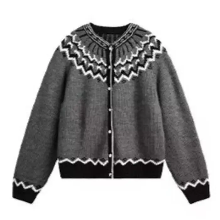 سترة رجالية أمريكية الطراز بياقة سحاب ورقبة مستديرة للخريف والشتاء، معطف كارديجان فضفاض بأكمام طويلة للجنسين