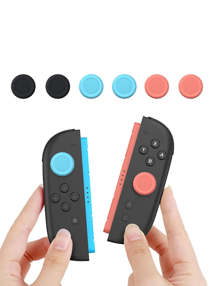Poignées de pouce pour Joystick en Silicone souple, 4 pièces, capuchon de protection à bascule pour Switch 2, contrôleur Joy Con, accessoires de jeu vidéo