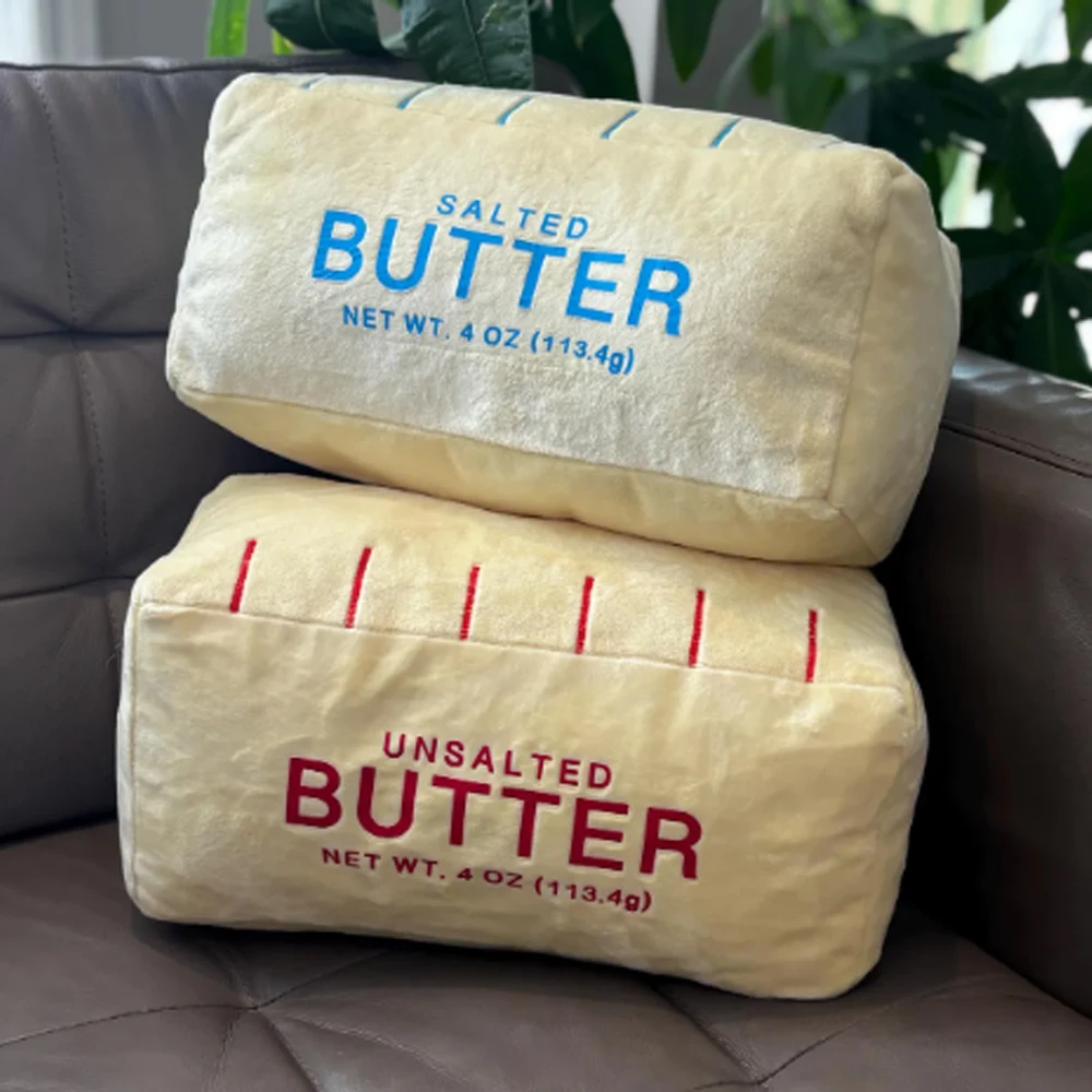 37cm New Butter Stick Plush Pillow Soft Stuffed Toy Doll Square Pillow Room Sofa Decor Cushion Cute Kid Girlfriend Birthday Gift