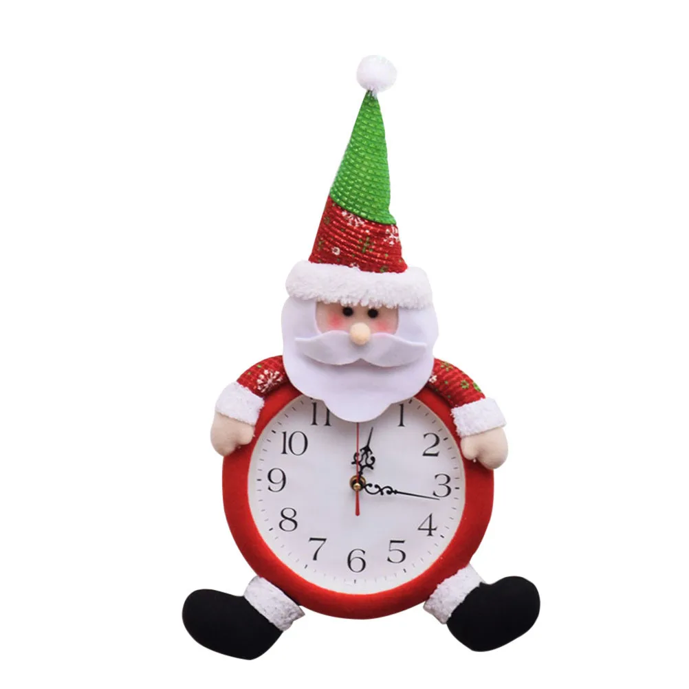 

Christmas Clock Old Man Snowman Acrylic Wall Hanging Electronic Clock Desk Decoration Living Room Festive Atmosphere