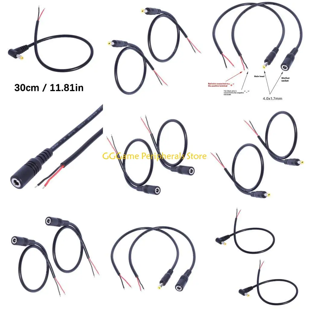 

U55B Portable Flexible Connector Wire Power Supply Cable 4017 Male/Female to 2 Pin