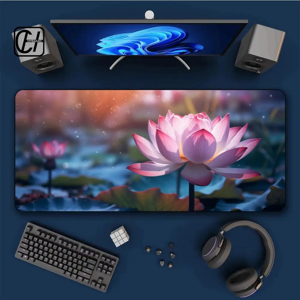 Lotus Mouse Pad Cool HD Mousepad Pad Extended Gaming Keyboard  LargeMouse Pad 90x40cm XXL Gamer Desk Mat