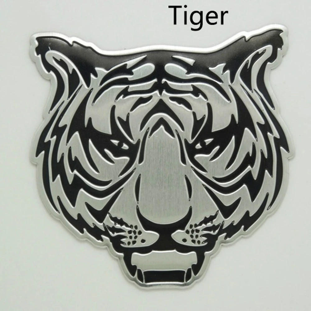 Pegatinas de Metal para decoración de coche, calcomanías impermeables 3D de León, águila y Tigre, accesorios para camiones