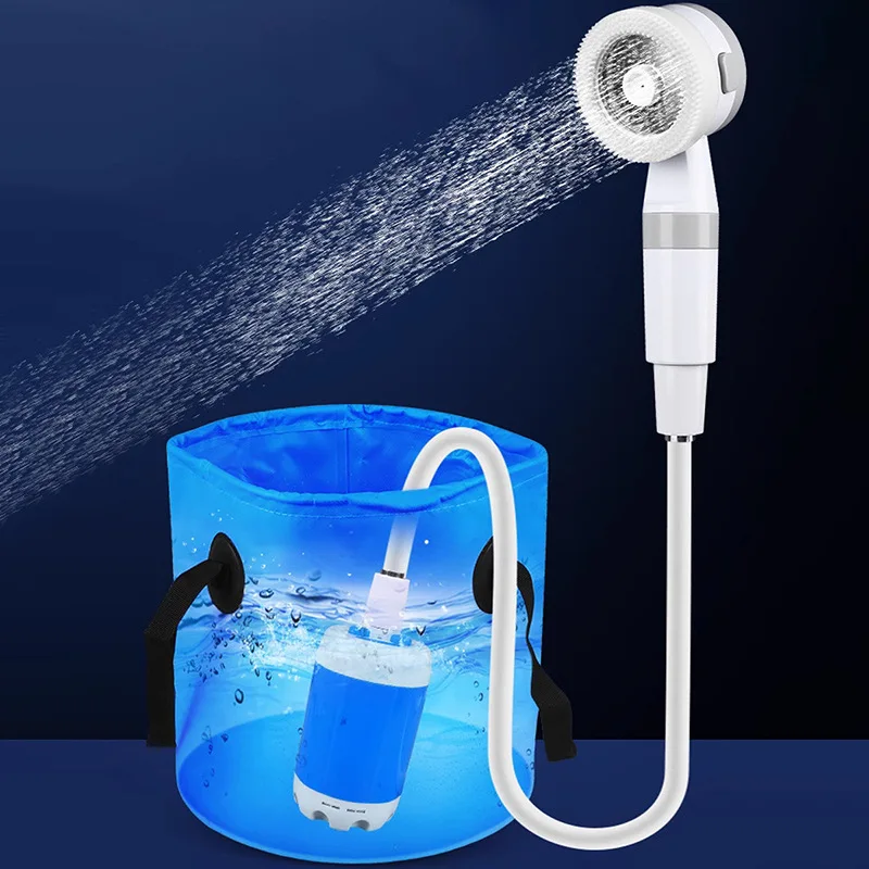

Wholesale Portable Camping Shower Convenient Outdoor Wireless Mobile Shower Device Rechargeable Water Pump Electric Shower