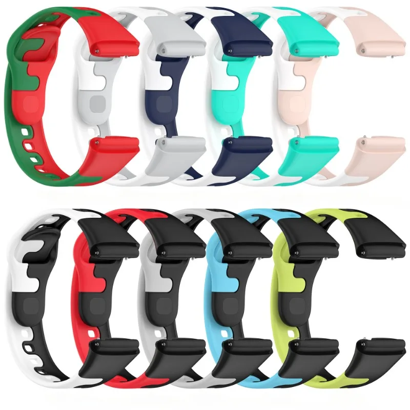 Silicone Strap For Xiaomi Redmi Watch 3 Active Bracelet Double Color Watchband Replacement Wristband For Redmi Watch3 active