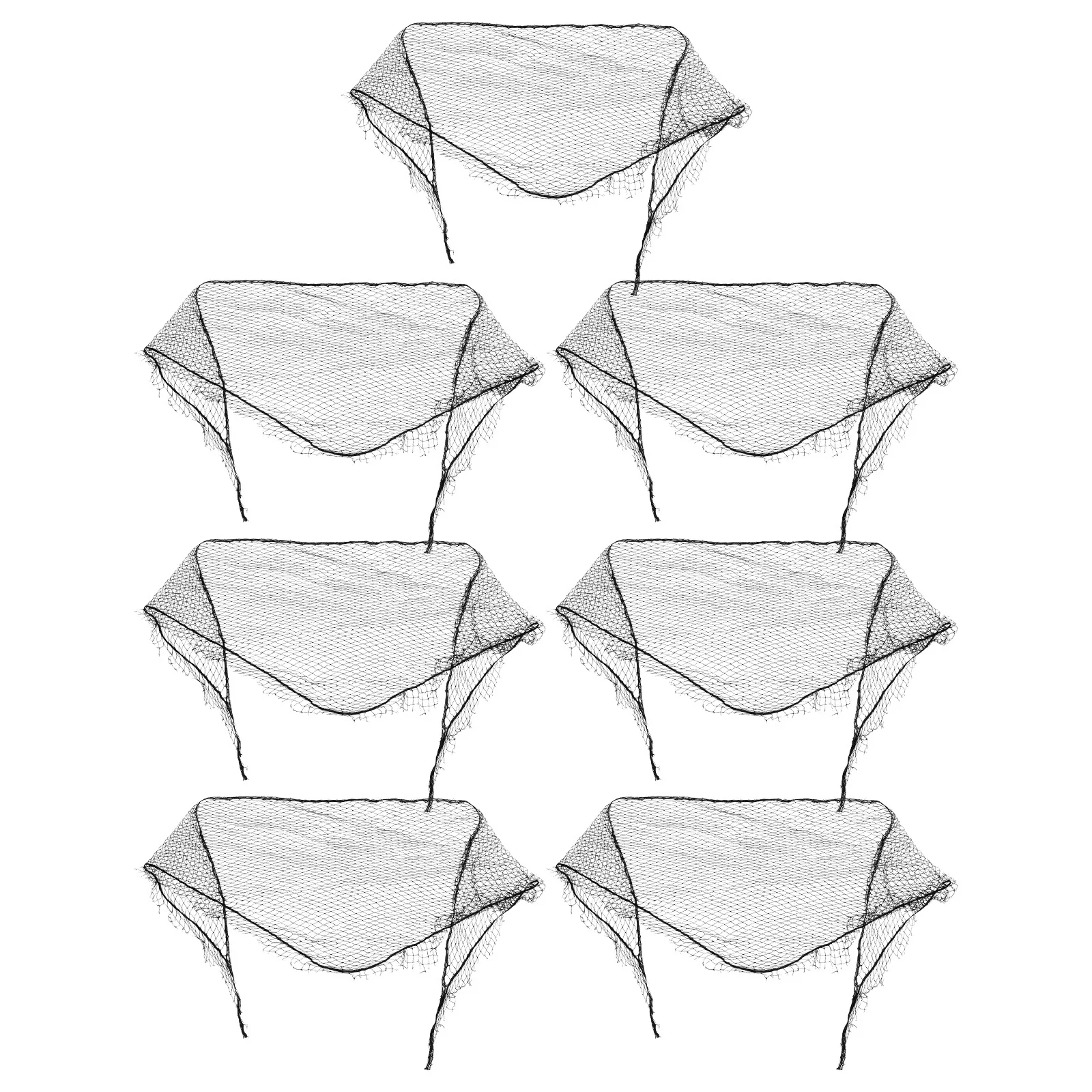 

7 шт., треугольная сетка для волос, набор эластичных многоразовых сеток для бигуди, булочек, спальных салонов, укладки, невидимая сетка для волос, женская эластичная сетка для волос