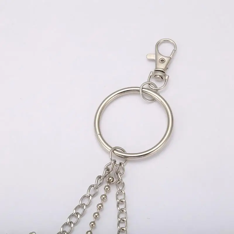 P9FE موضة هاراجوكو المرأة الشرير حزام على شكل سلسلة متعدد الطبقات الصليب سلسلة بدلاية ل J #2