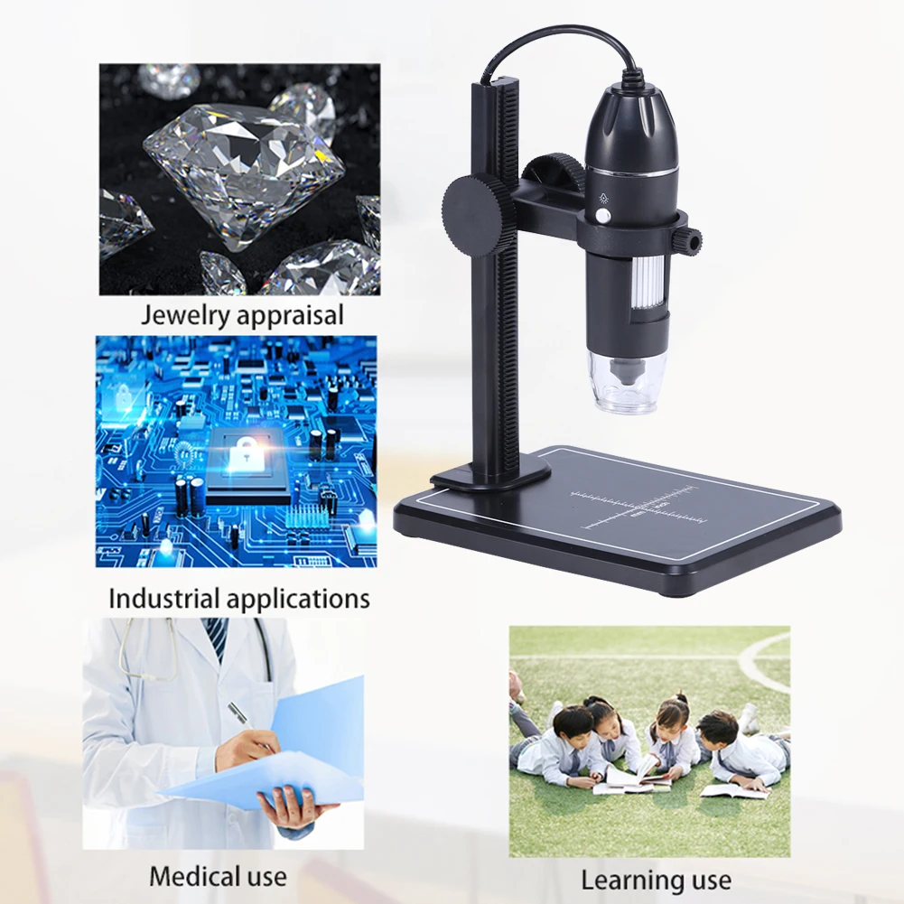 Microscopio digitale 1600/1000/500X per saldatura microscopio elettronico USB per riparazione di telefoni cellulari lente d\'ingrandimento a LED