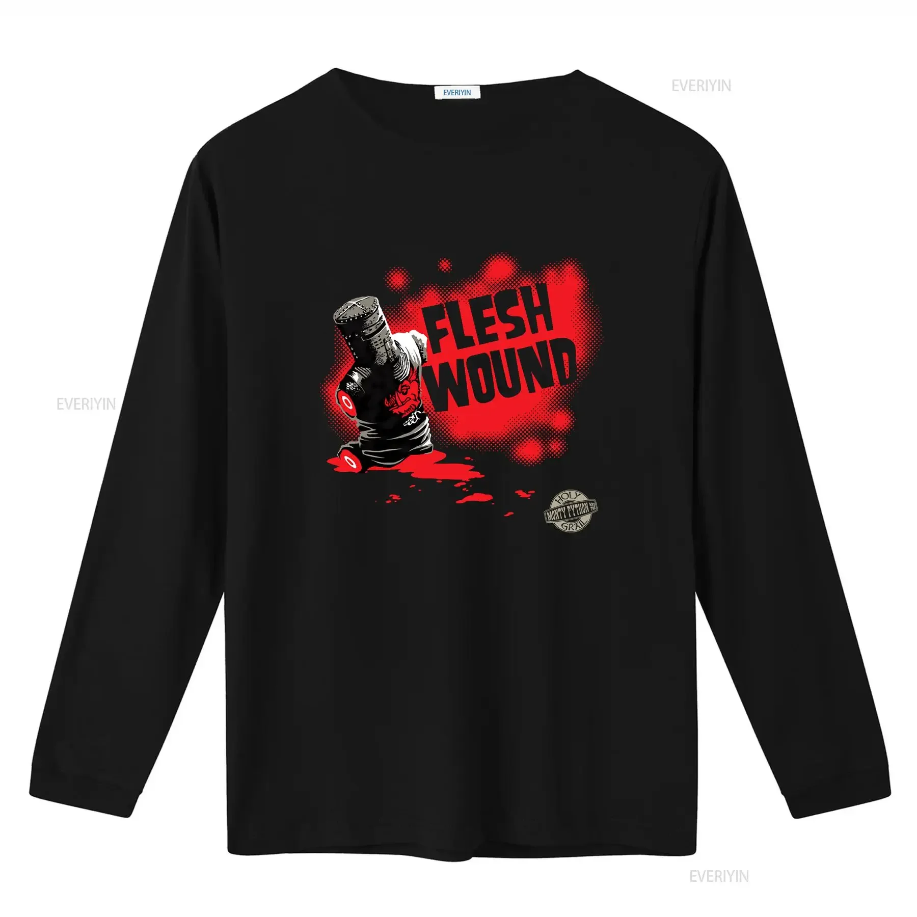تي شيرت MONTY PYTHON FLESH WOUND 2 sd M L XL XXL 3X 4X 5X 6X "عض أرجلك" رسم عتيق مغسول أنيق وممتد