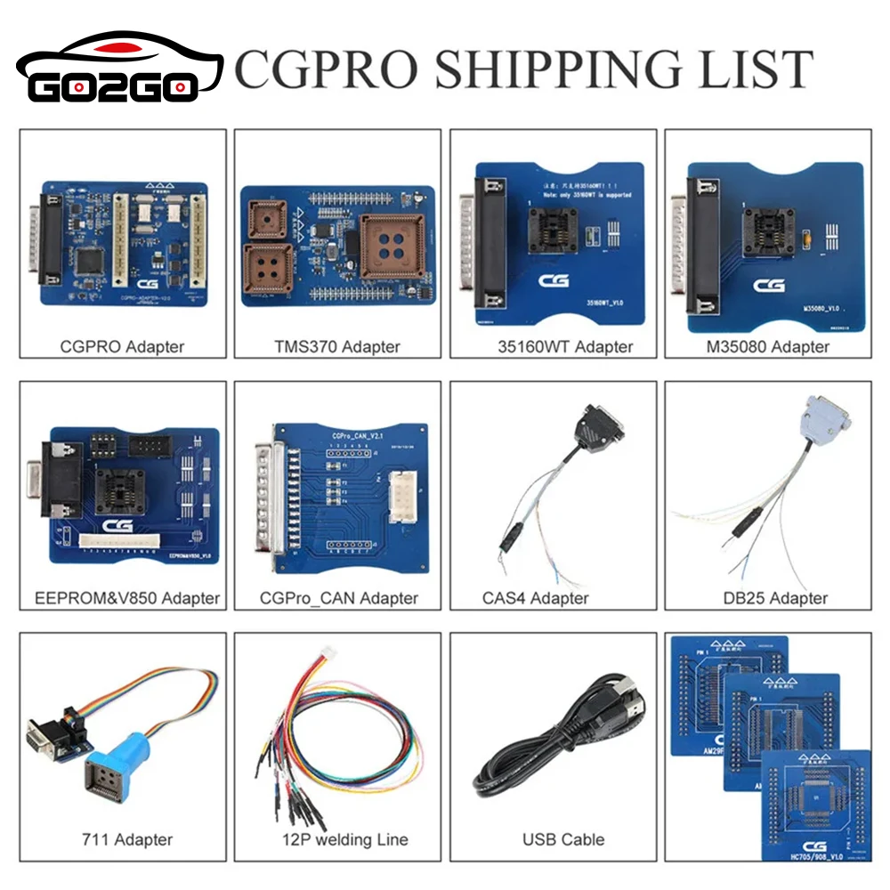 V2.3.0.0 CG Pro 9S12 Programmer Full Version with All Adapters Support 35160WT/ 35080/ 35128