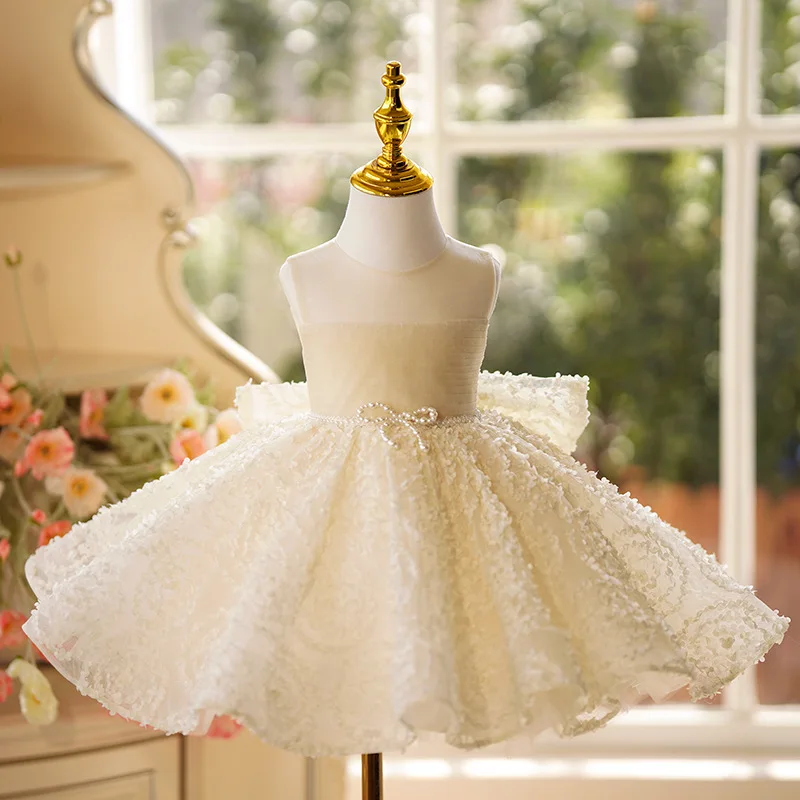 

2024 Summer New pattern Childrens princess dress Elegant and lovely Light luxury Dress High end piano performance costume Dress