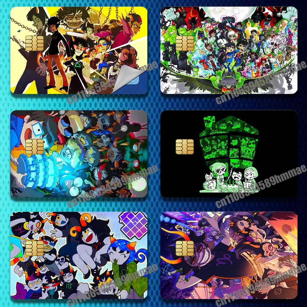 

For H-Homestuck Sticker Paper Skin ID Bank Credit Film Self-adhesive Card Cover Decoration