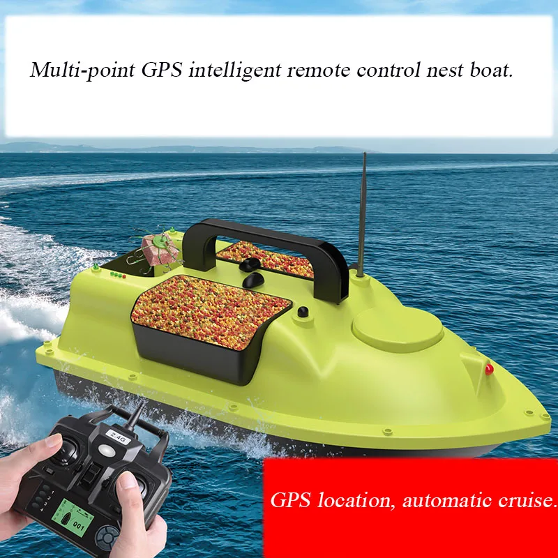 Intelligent Remote Control GPS Nest Boat 500 Meters Automatic Positioning One Key Return Fishing Bait Boat with 3 Bait Container