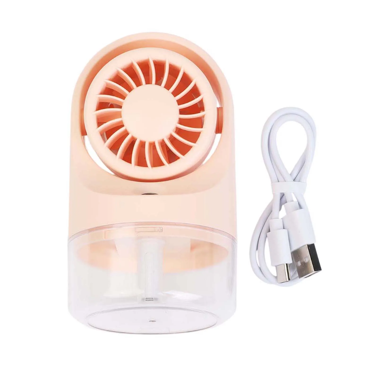 مروحة رذاذ مدمجة مروحة رذاذ محمولة 1000 مللي أمبير بطارية قابلة للشحن 70 مللي سعة خزان المياه تخفيف الطقس الحار لمكتب المكتب