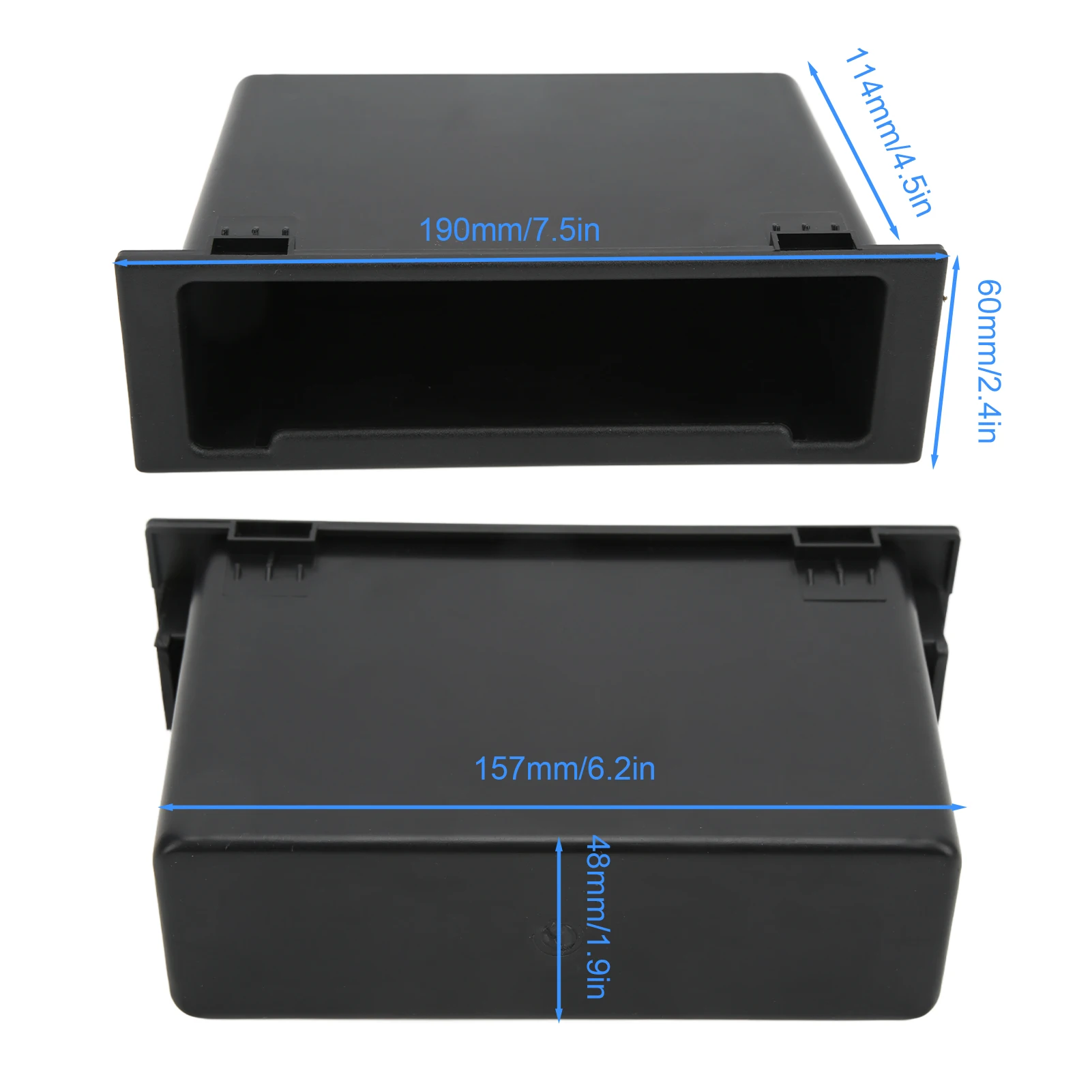 Car Radio Storage Case Dash Radio  Car Stereo Audio Radio Storage Box 1Din Dashboard Organizer Black Replacement for