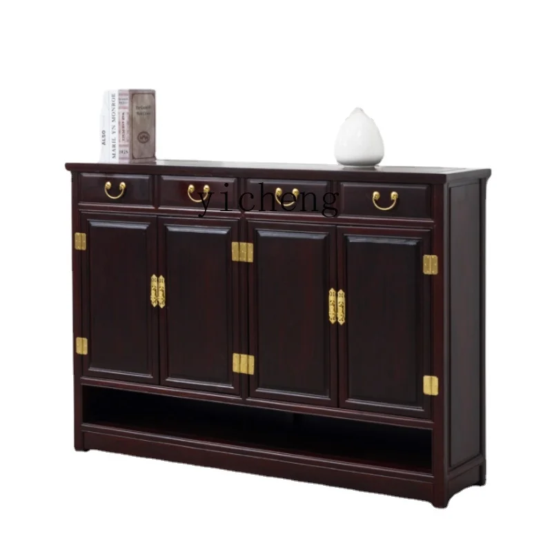 

Zk Solid Wood Shoe Cabinet Hallway Entrance Home Doorway Storage Cabinet Large Capacity Rosewood Locker