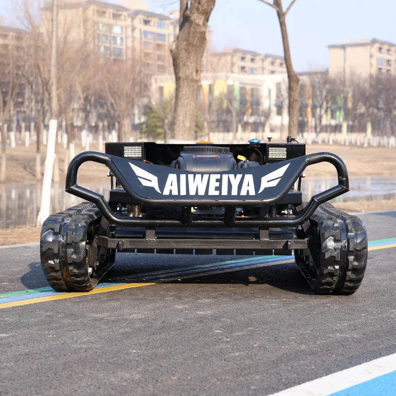 

Customized campus greening remote-controlled lawn mower, tracked all-terrain zero-turn mulching machine