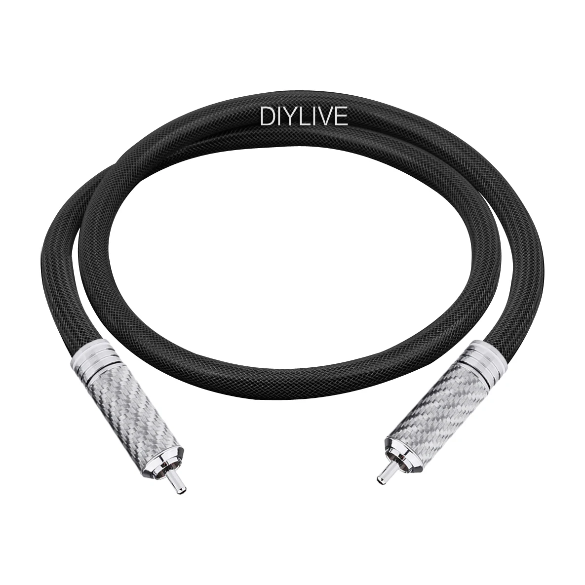 Посеребренная Коаксиальная линия DIYLIVE из чистой меди, hi-fi чистая однокристальная Медная головка лотоса, 75 Ом, цифровой коаксиальный сабвуфер, провод