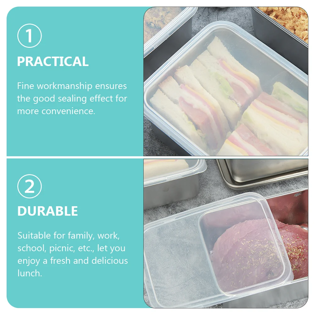 

Stainless Steel Preservation 304 Grade Small Size Food Container Meal Box Portable Fresh Storage Kitchen Lunch Box