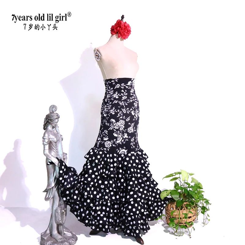 Spanish Flamenco Costume Performor Dress Women Girl Gyspy Ballroom Performance Dance Wear multiple colors  DTT106