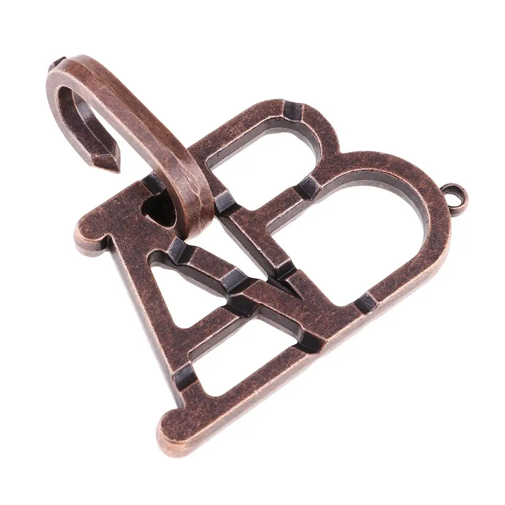 Chinese Ling Letters Toy Lock ABC Design Metal Puzzle Puzzle Game