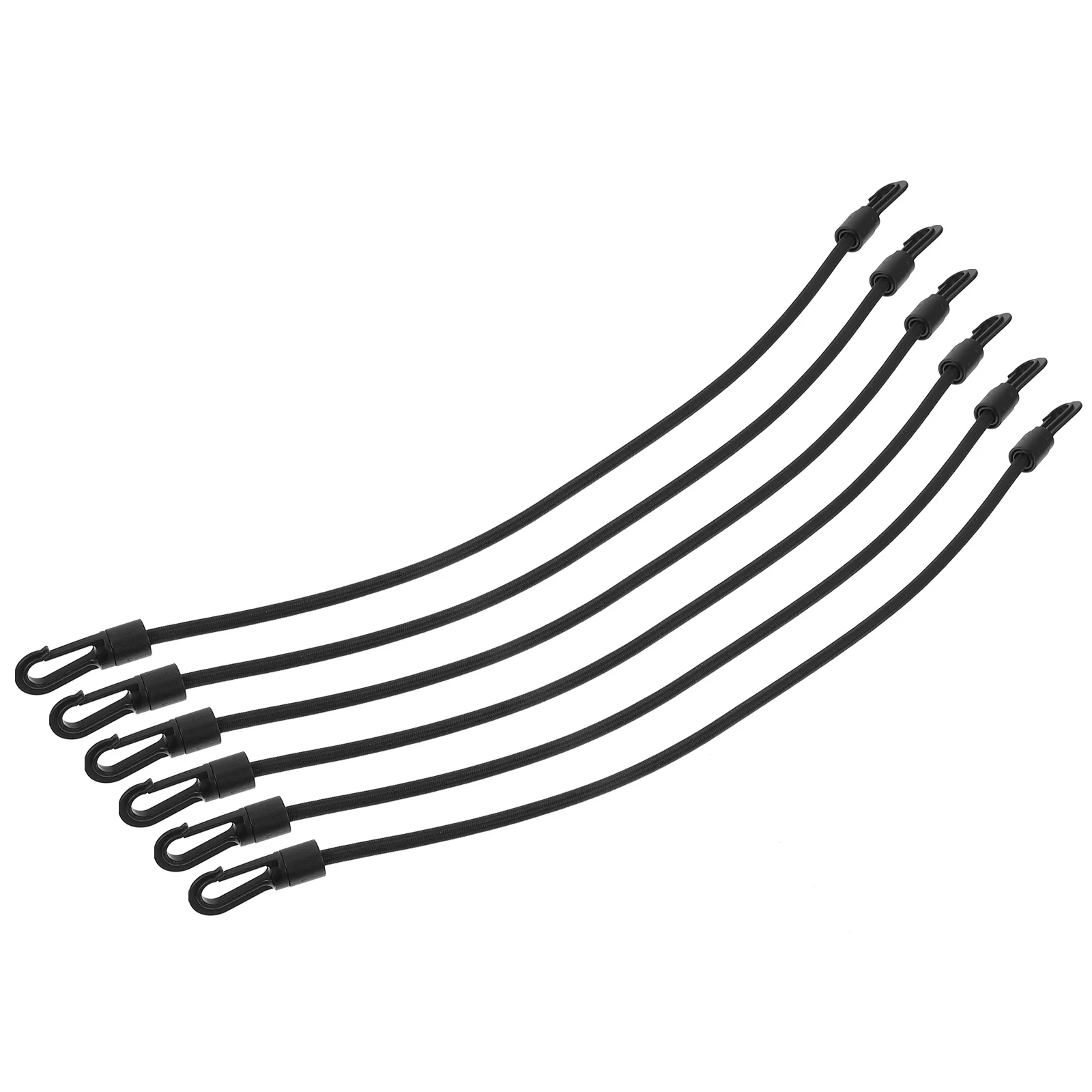 

6pcs Binding Rope Strap Sturdy Elastic Cord Bike Tensioner Belt Cargo Fastening Bungee Hooks Outdoor Transport Accessories