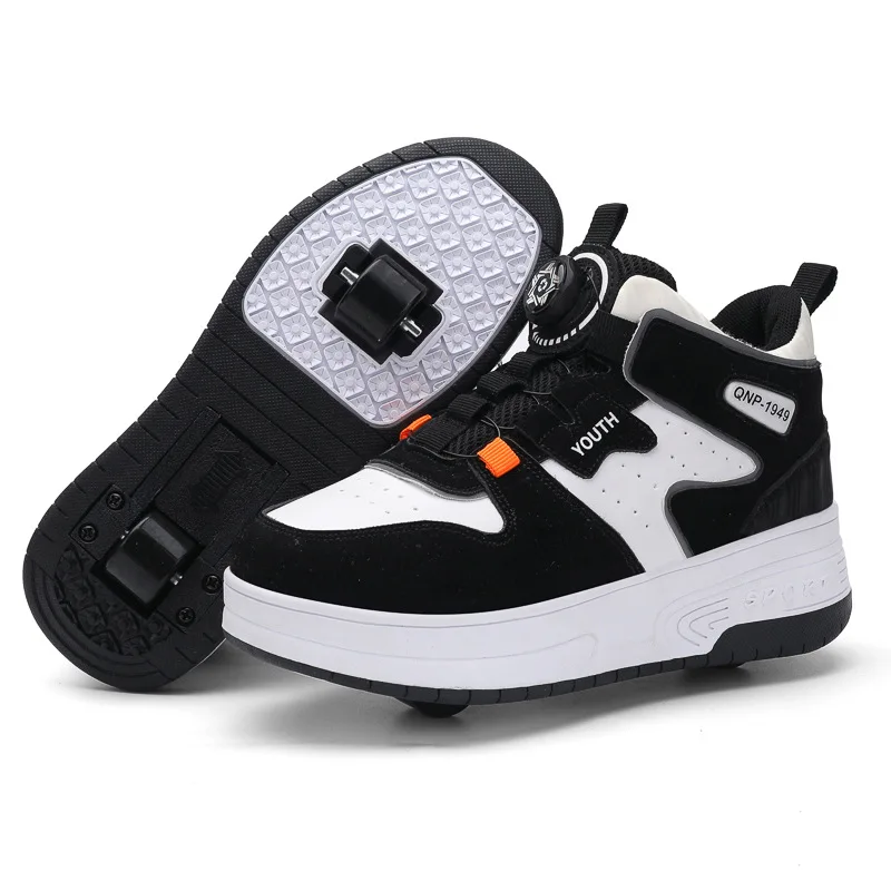 

2025 New Double-wheel Runaway Shoes Boys and Girls Roller Skating Casual Shoes