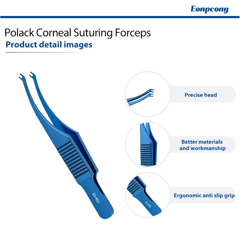 Polack Corneal Suturing Forceps Titanium Alloy Mini Precision Ophthalmic Hand Operating Instrument