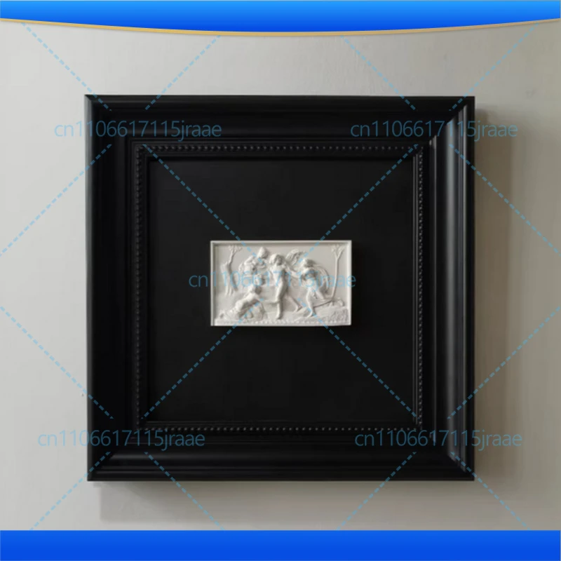 Concrete Three-dimensional Relief Sculpture Decorative Painting Abstract Figure Frame Picture Frame Background Wall Decoration